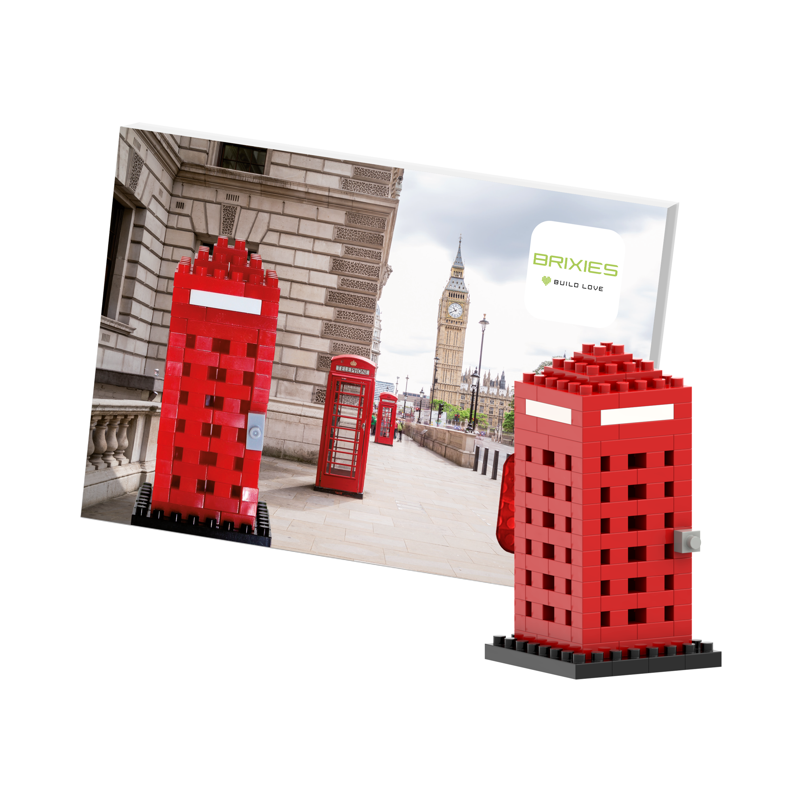 BRIXIES Postkarte Telefonzelle