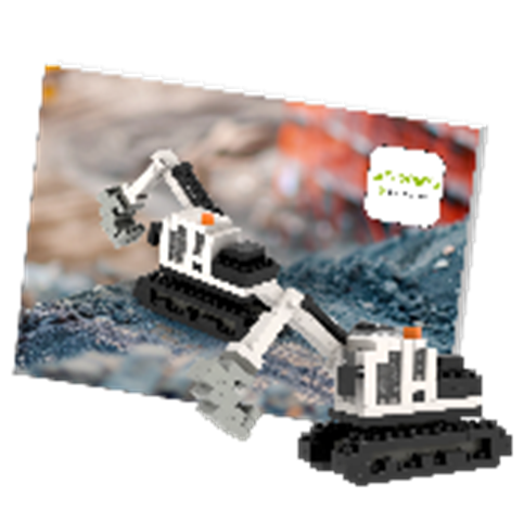 BRIXIES Postkarte Bagger