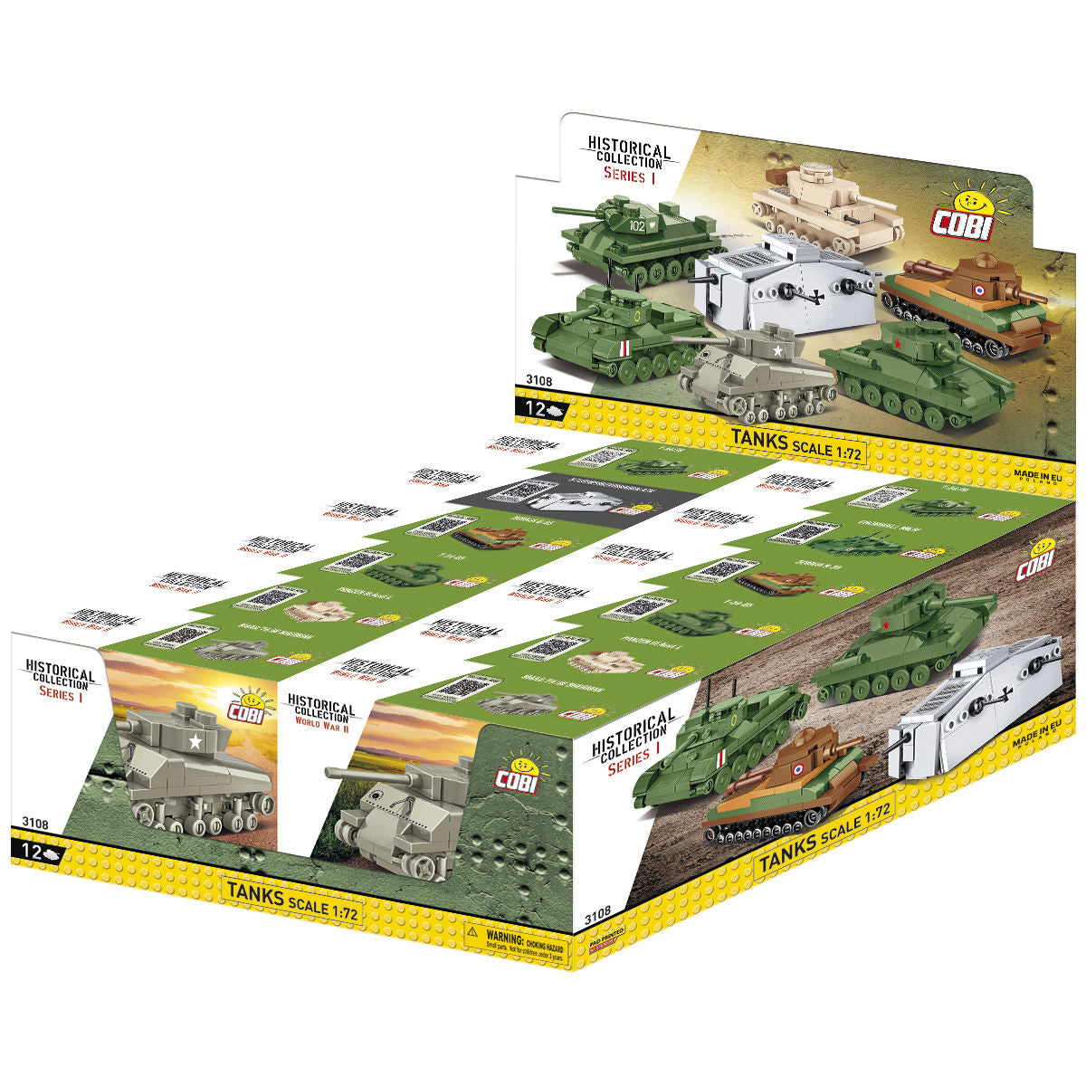 Cdu 12Pcs Tanks Scale 1:72 (3088X2;3089X2;3090X2;3091X2;3092X1;3093X1;3094X2)