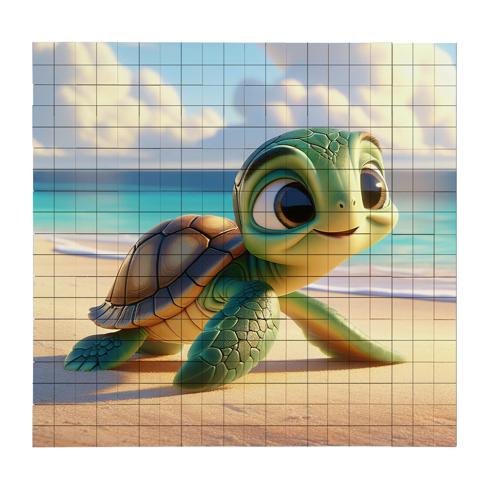 BRIXIES Plus Bedruckte Puzzle Platten nach Wunsch Weiß 20x20 Noppen (16x16 cm)