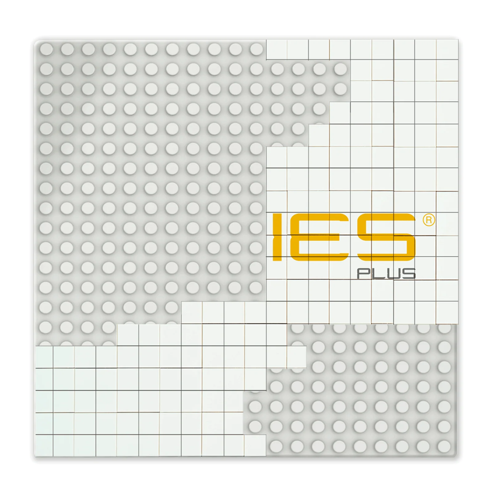 BRIXIES Plus Bedruckte Puzzle Platten nach Wunsch Weiß 20x20 Noppen (16x16 cm)