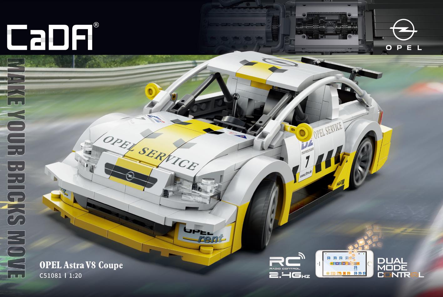 CaDA Opel Astra V8 Coupe 1/20 (330 Teile) (neue Version)