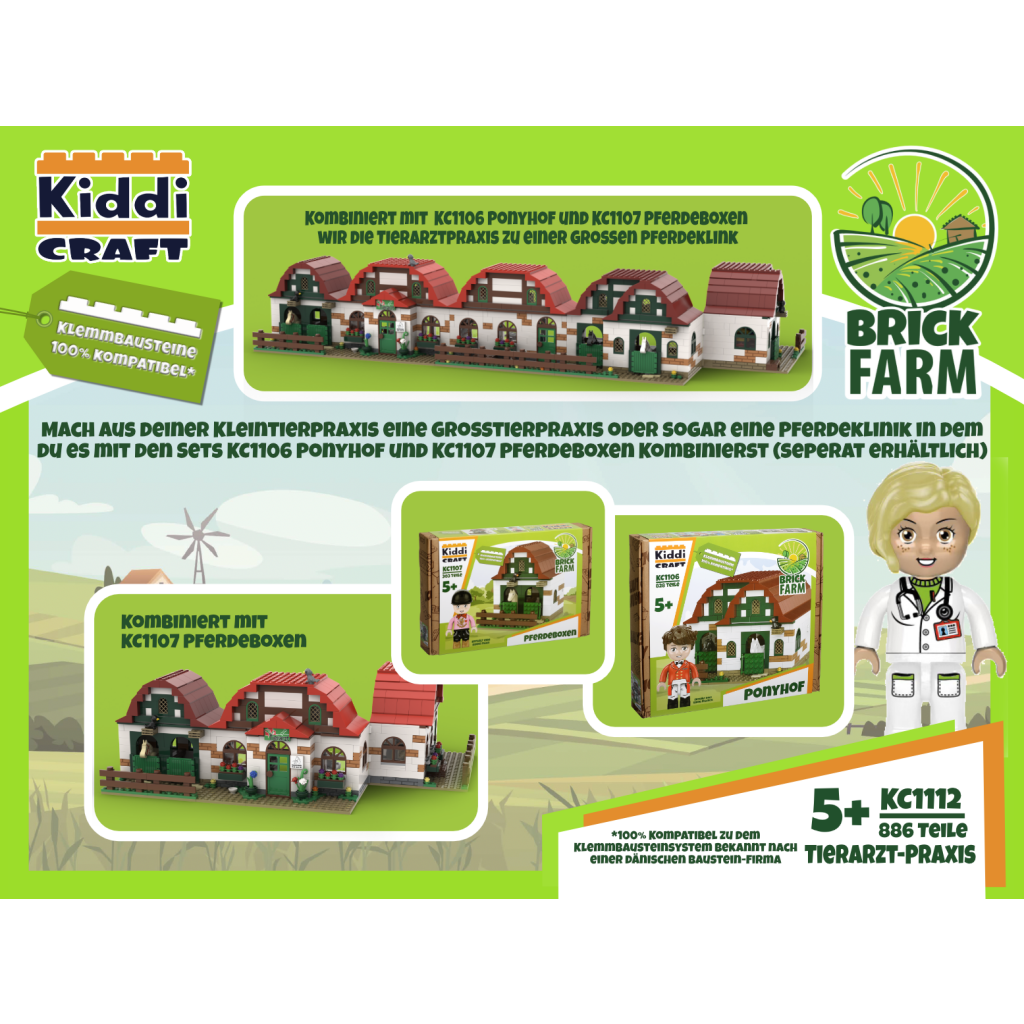 Kiddicraft KC1108 Bauernhof Stall