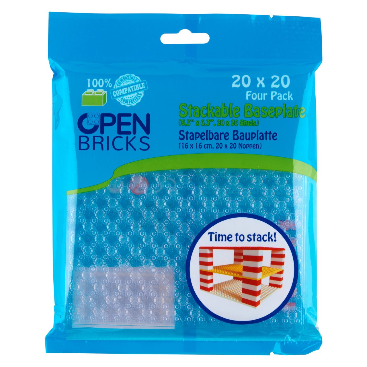 Baseplate 20x20 transparent clear